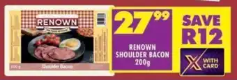 Shoprite Renown shoulder bacon offer