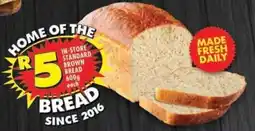 Shoprite In-store standard brown bread offer
