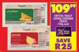Shoprite Crystal valley gouda/ cheddar cheese offer