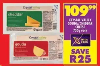 Shoprite Crystal valley gouda/ cheddar cheese offer