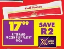 Shoprite Ritebrand frozen puff pastry offer
