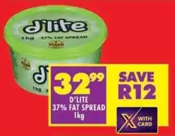 Shoprite D'lite 37% fat spread offer