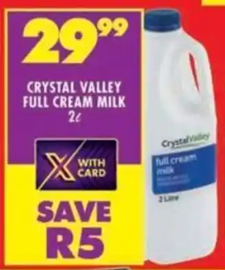 Shoprite Crystal valley full cream milk offer