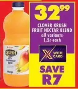 Shoprite Clover krush fruit nectar blend offer