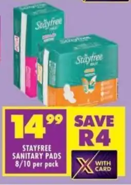 Shoprite Stayfree sanitary pads offer