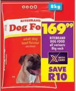 Shoprite Ritebrand dog food all variants offer