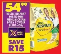 Shoprite Nestlé nespray fortigrow medium cream dairy powder blend offer