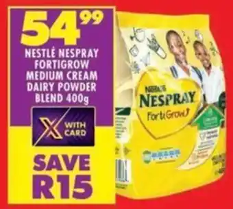 Shoprite Nestlé nespray fortigrow medium cream dairy powder blend offer