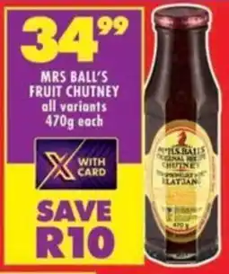 Shoprite Mrs ball's fruit chutney all variants offer