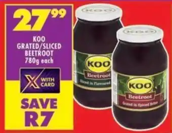 Shoprite Koo grated/ sliced beetroot offer