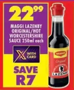 Shoprite Maggi lazenby original/ hot worcestershire sauce offer
