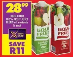 Shoprite Liqui fruit 100% fruit juice blend all variants offer