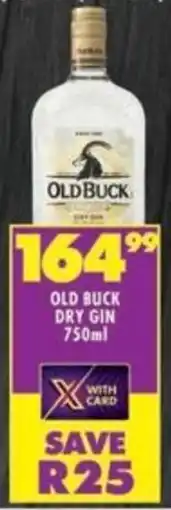 Shoprite Old buck dry gin offer