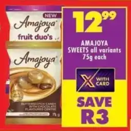 Shoprite Amajoya sweets all variants offer