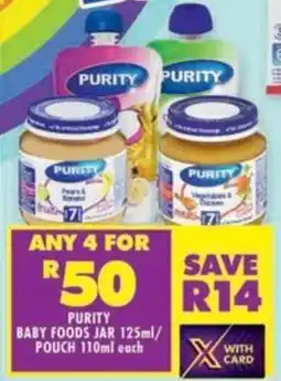 Shoprite Purity baby foods jar/ pouch offer