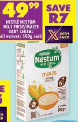 Shoprite Nestlé nestum no.1 first/ maize baby cereal all variants offer