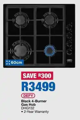 OK Furniture Black 4-Burner Gas Hob offer