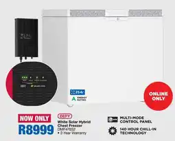 OK Furniture Defy White Solar Hybrid Chest Freezer offer