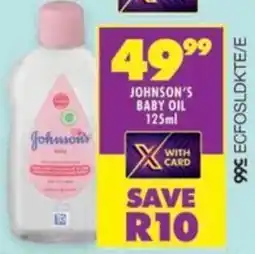 Shoprite Johnson's baby oil offer
