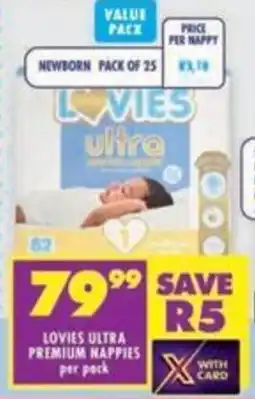 Shoprite Lovies ultra premium nappies offer