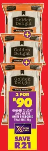 Shoprite Golden delight long grain white parboiled thai rice offer