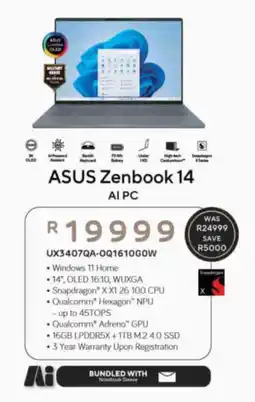 Computer Mania ASUS Zenbook 14 offer