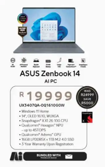 Computer Mania ASUS Zenbook 14 offer