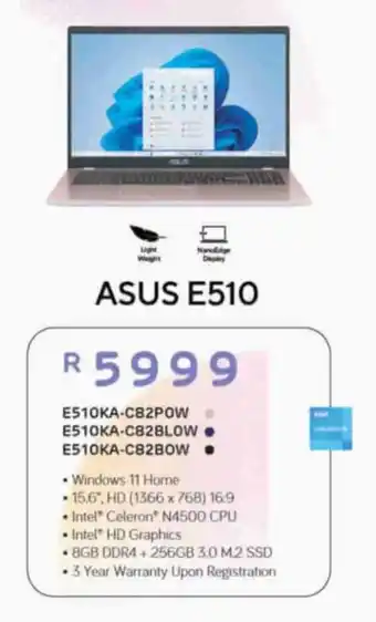Computer Mania ASUS E510 offer