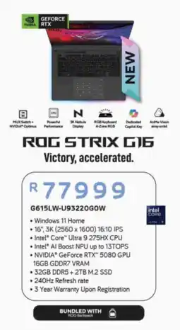 Computer Mania ROG Strix G16 offer