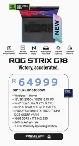 Computer Mania ROG Strix G18 offer