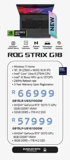 Computer Mania ROG Strix G18 offer
