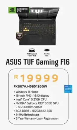 Computer Mania ASUS TUF Gaming F16 offer