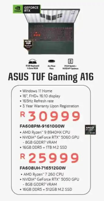 Computer Mania ASUS TUF Gaming A16 offer