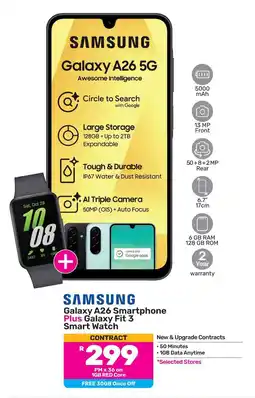 Game SAMSUNG Galaxy A26 Smartphone Plus Galaxy Fit 3 Smart Watch offer