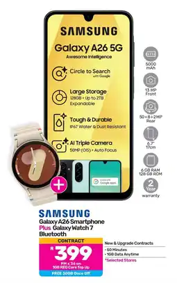Game SAMSUNG Galaxy A26 Smartphone Plus Galaxy Watch 7 Bluetooth offer