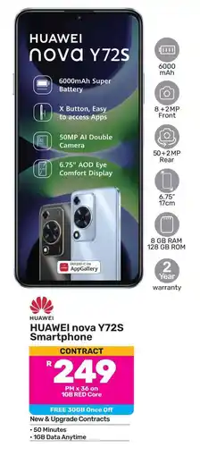 Game HUAWEI Nova Y72S Smartphone offer