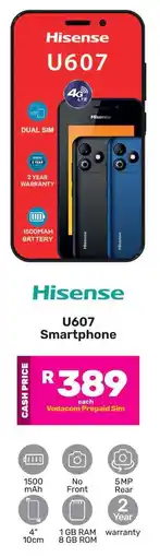 Game Hisense U607 Smartphone offer