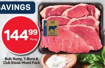 Pick n Pay Hypermarket Bulk Rump, T-Bone & Club Steak Mixed Pack offer