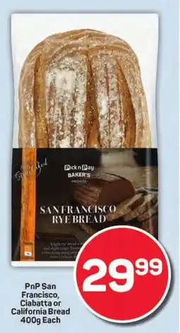 Pick n Pay Hypermarket PnP San Francisco, Ciabatta or California Bread offer