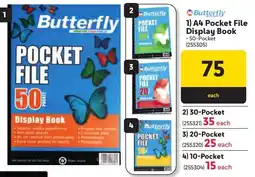 Makro Butterfly A4 Pocket File Display Book offer
