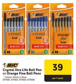 Makro BIC Crystal Xtra Life Ball Pen or Orange Fine Ball Pens offer