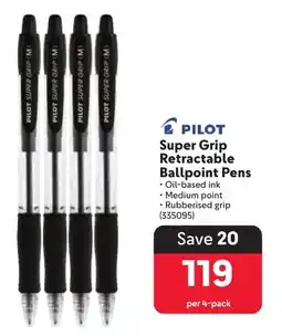 Makro PILOT Super Grip Retractable Ballpoint Pens offer