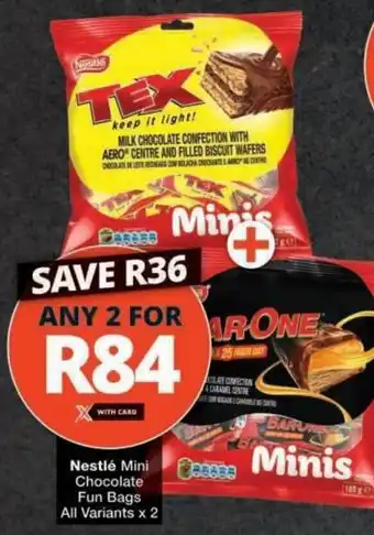 Checkers Nestle Mini Chocolate Fun Bags All Variants offer