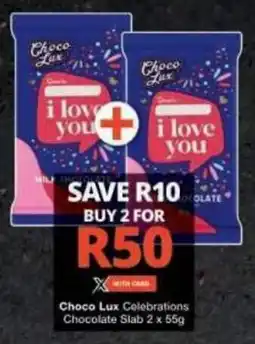 Checkers Choco Lux Celebrations Chocolate Slab offer