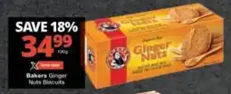 Checkers Bakers Ginger Nuts Biscuits offer