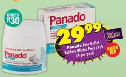 Shoprite Panado Pain Relief Tablets Blister Pack/ Tub offer