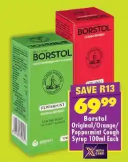 Shoprite Borstol Original/ Orange/ Peppermint Cough Syrup offer