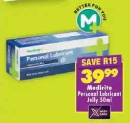 Shoprite Medirite Personal Lubricant Jelly offer