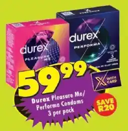 Shoprite Durex Pleasure Me/ Performa Condoms offer