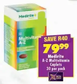 Shoprite Medirite A-Z Multivitamin Caplets offer